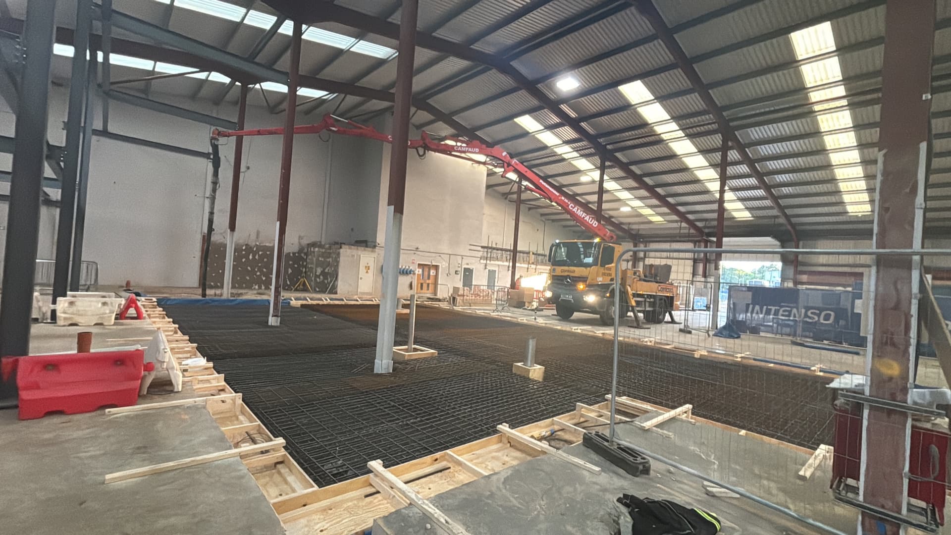 SEP new-build structural works inside a manufacturing facility